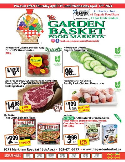 Grocery offers in Markham | The Garden Basket Food Markets in The Garden Basket | 2024-04-11 - 2024-04-25