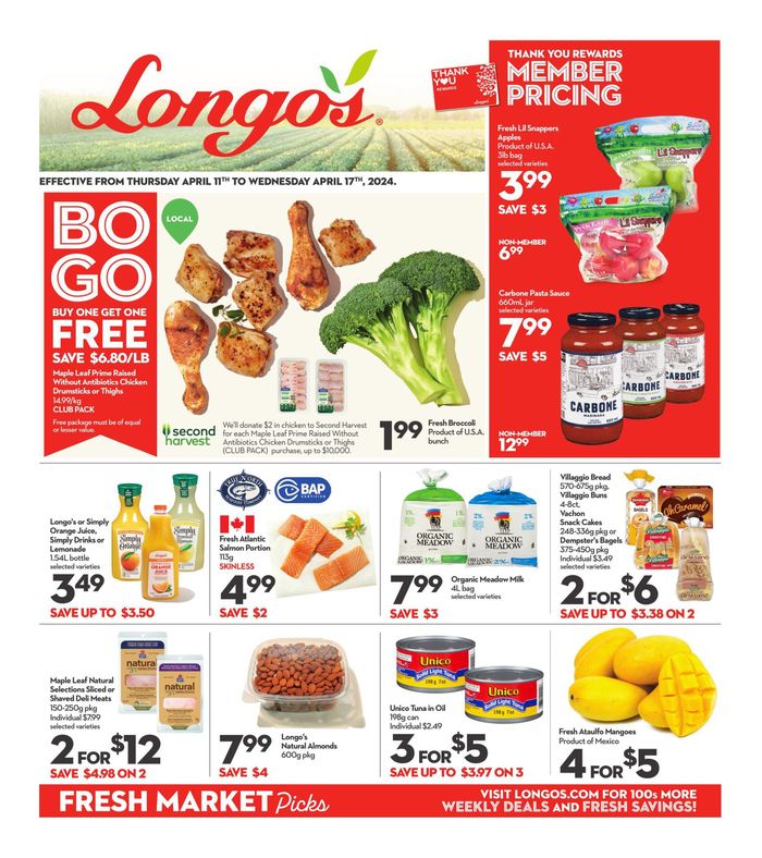Longo's catalogue in Toronto | Weekly Flyer | 2024-04-11 - 2024-04-17
