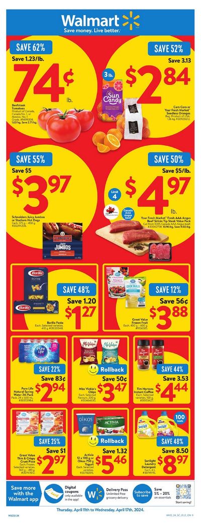 Walmart catalogue in Guelph | Walmart Save Money Live Better | 2024-04-11 - 2024-04-17