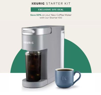 Grocery offers in Port-Cartier | Save 50% on your New Coffee Maker with our Starter Kit! in Keurig | 2024-04-11 - 2024-04-25