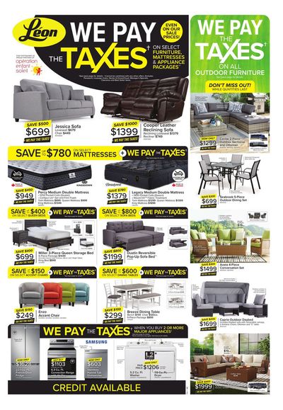Home & Furniture offers in Saskatoon | We Pay Taxes in Leon's | 2024-04-11 - 2024-05-01