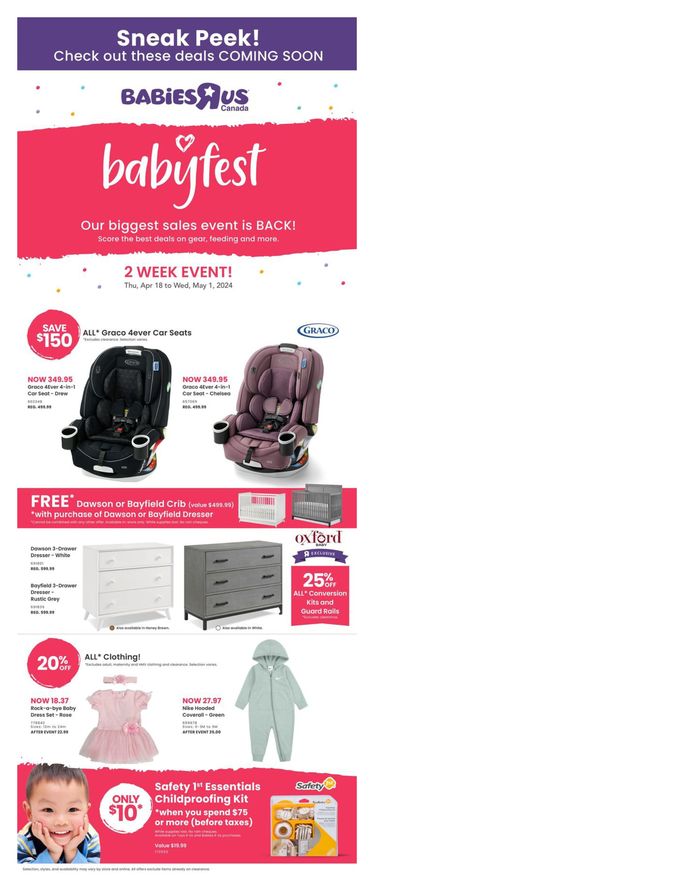 Toys R us catalogue in Red Deer | Babies"R"Us Flyer | 2024-04-18 - 2024-05-01