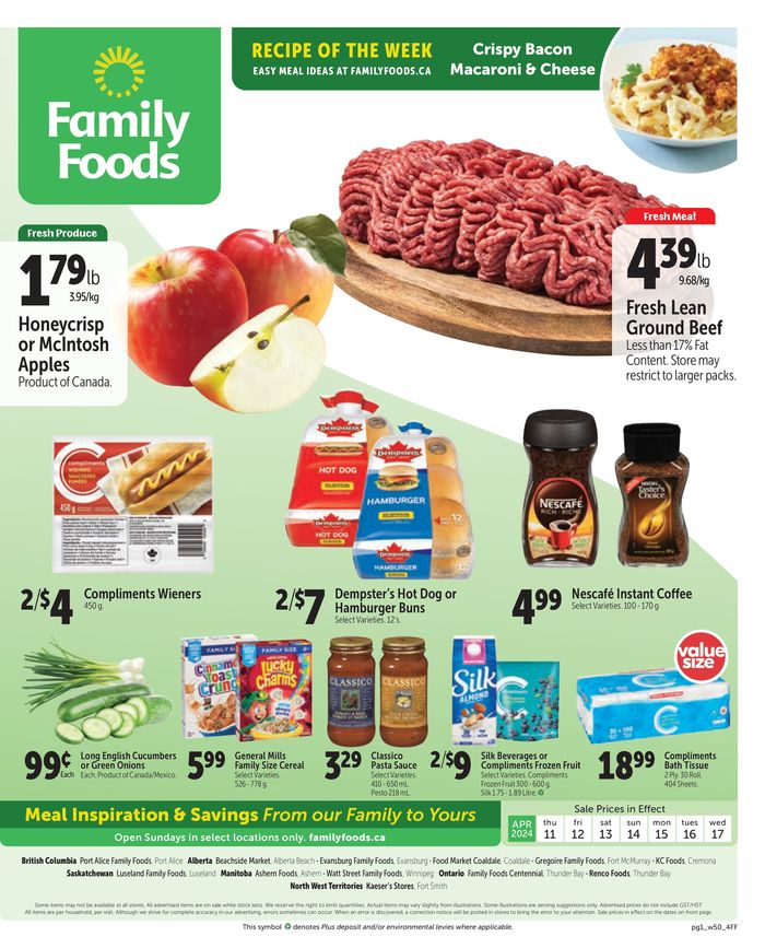 Family Foods catalogue in Thunder Bay | Family Foods weekly flyer | 2024-04-12 - 2024-04-26
