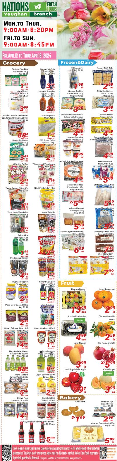 Grocery offers in Hamilton | Nations Fresh Foods Vaughan Branch in Nations Fresh Foods | 2024-04-12 - 2024-04-26