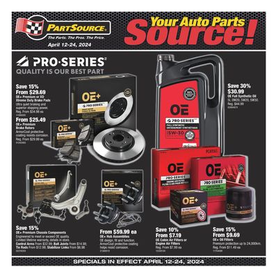 Automotive offers in Woodstock | Your Auto Parts Source in Part Source | 2024-04-12 - 2024-04-26