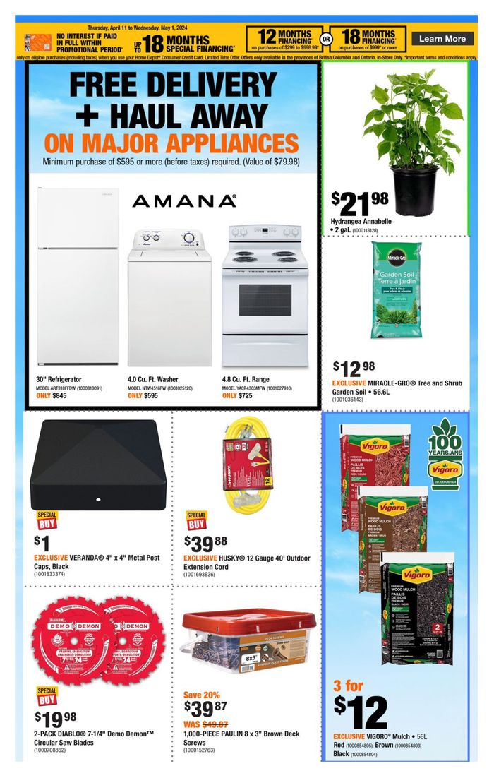 Home Depot catalogue in Toronto | Weekly Flyer_CP | 2024-04-11 - 2024-04-17