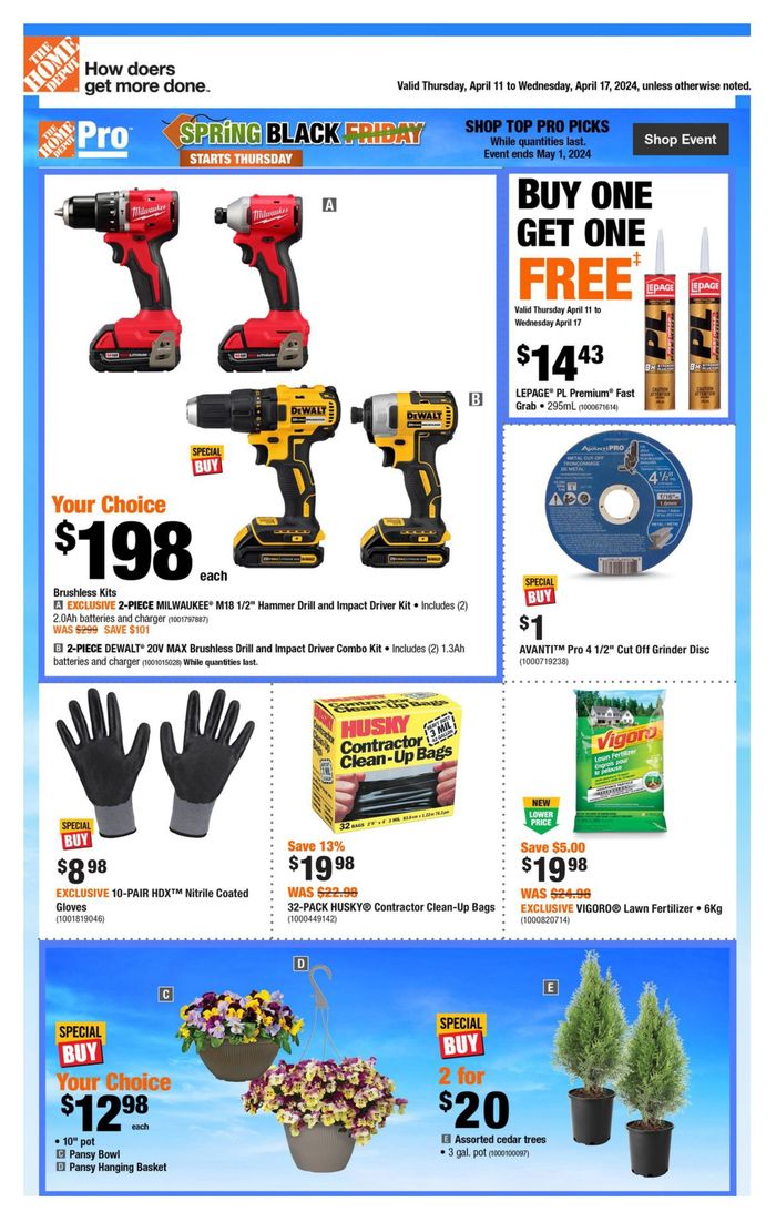 Home Depot catalogue in Vancouver | Weekly Flyer_CP | 2024-04-11 - 2024-04-17