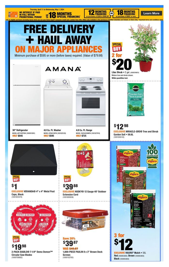Home Depot catalogue in Vancouver | Weekly Flyer_CP | 2024-04-11 - 2024-04-17