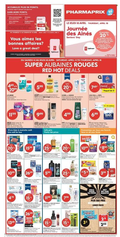 Pharmaprix catalogue in Quebec | SUPER AUBAINES ROUGES RED HOT DEALS | 2024-04-12 - 2024-04-26