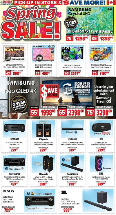 Electronics offers in Barrie | 2001 Audio Video weekly flyer in 2001 Audio Video | 2024-04-12 - 2024-04-19