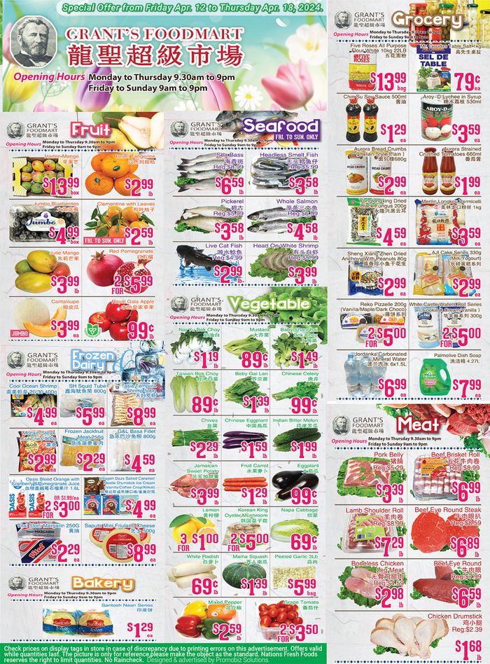 Oceans Fresh Food Market catalogue in Mississauga | Oceans Fresh Food Market Weekly special  | 2024-04-12 - 2024-04-26