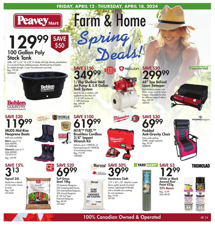 Peavey Mart catalogue in High Prairie | Spring Deals | 2024-04-12 - 2024-04-18