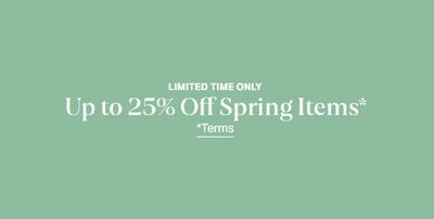 Luxury Brands offers in Kanata | Up to 25% Off Spring Items in Harry Rosen | 2024-04-12 - 2024-04-26