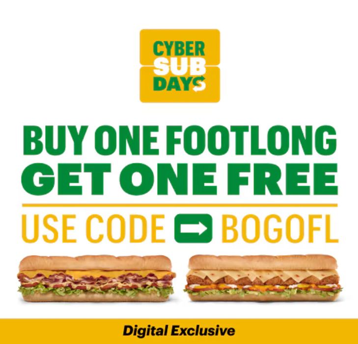 Subway catalogue in Toronto | BUY ONE FOOTLONG GET ONE FREE | 2024-04-12 - 2024-04-26