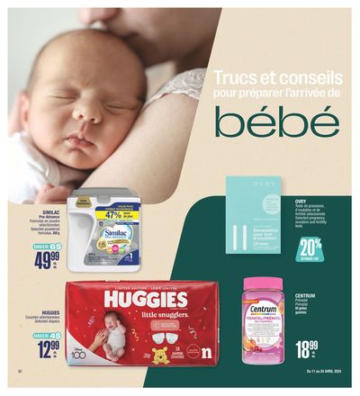 Pharmacy & Beauty offers in Quebec | Trucs et conseils pour préparer l'arrivée de bébé in Jean Coutu | 2024-04-11 - 2024-04-24