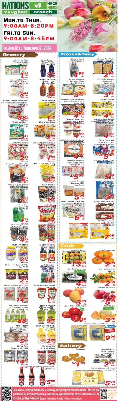 Nations Fresh Foods catalogue in Toronto | Weekly special Nations Fresh Foods | 2024-04-13 - 2024-04-27