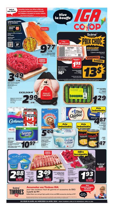 Grocery offers in Rimouski | IGA Coop Vive La Bouffe in IGA Extra | 2024-04-18 - 2024-04-24