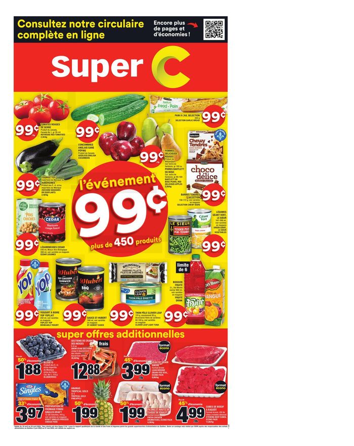 Super C catalogue in Sherbrooke QC | Super Offers Additionnelles | 2024-04-18 - 2024-04-24