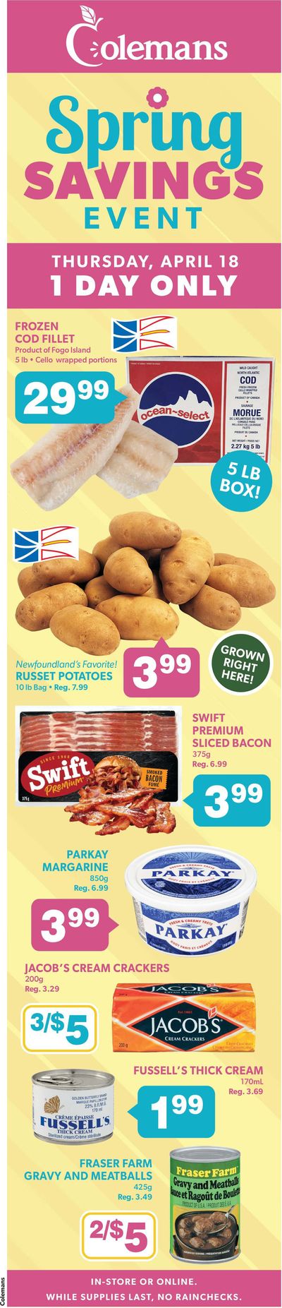 Grocery offers in Corner Brook | Spring Savings Event in Coleman's | 2024-04-18 - 2024-04-24