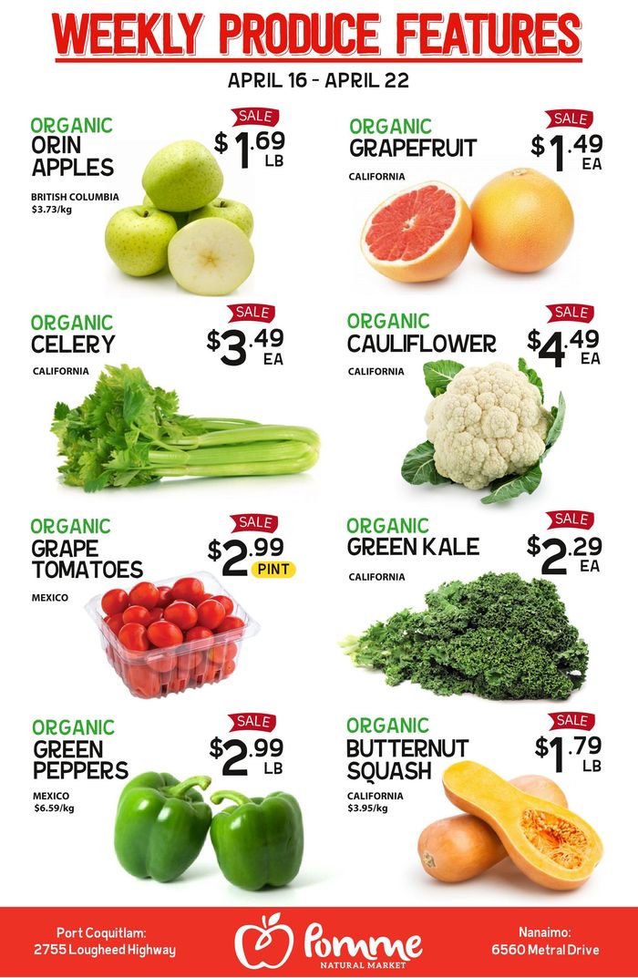 Pomme Natural Market catalogue in Nanaimo | Weekly Produce Features | 2024-04-16 - 2024-04-22