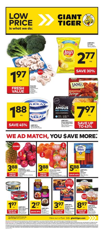 Grocery offers in Fredericton | Weekly Flyer in Giant Tiger | 2024-04-17 - 2024-04-23