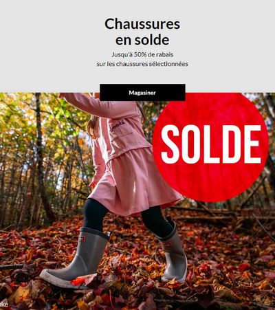 Clothing, Shoes & Accessories offers in Sept-Îles | Jusqu'à 50% de rabais sur les chaussures sélectionnées in Clement | 2024-04-16 - 2024-04-30