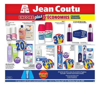 Pharmacy & Beauty offers in Les Îles-de-la-Madeleine | ENCORE plus D'ÉCONOMIES in Jean Coutu | 2024-04-18 - 2024-04-24