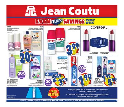 Jean Coutu catalogue in Trois-Rivières | More Savings Flyer | 2024-04-18 - 2024-04-24
