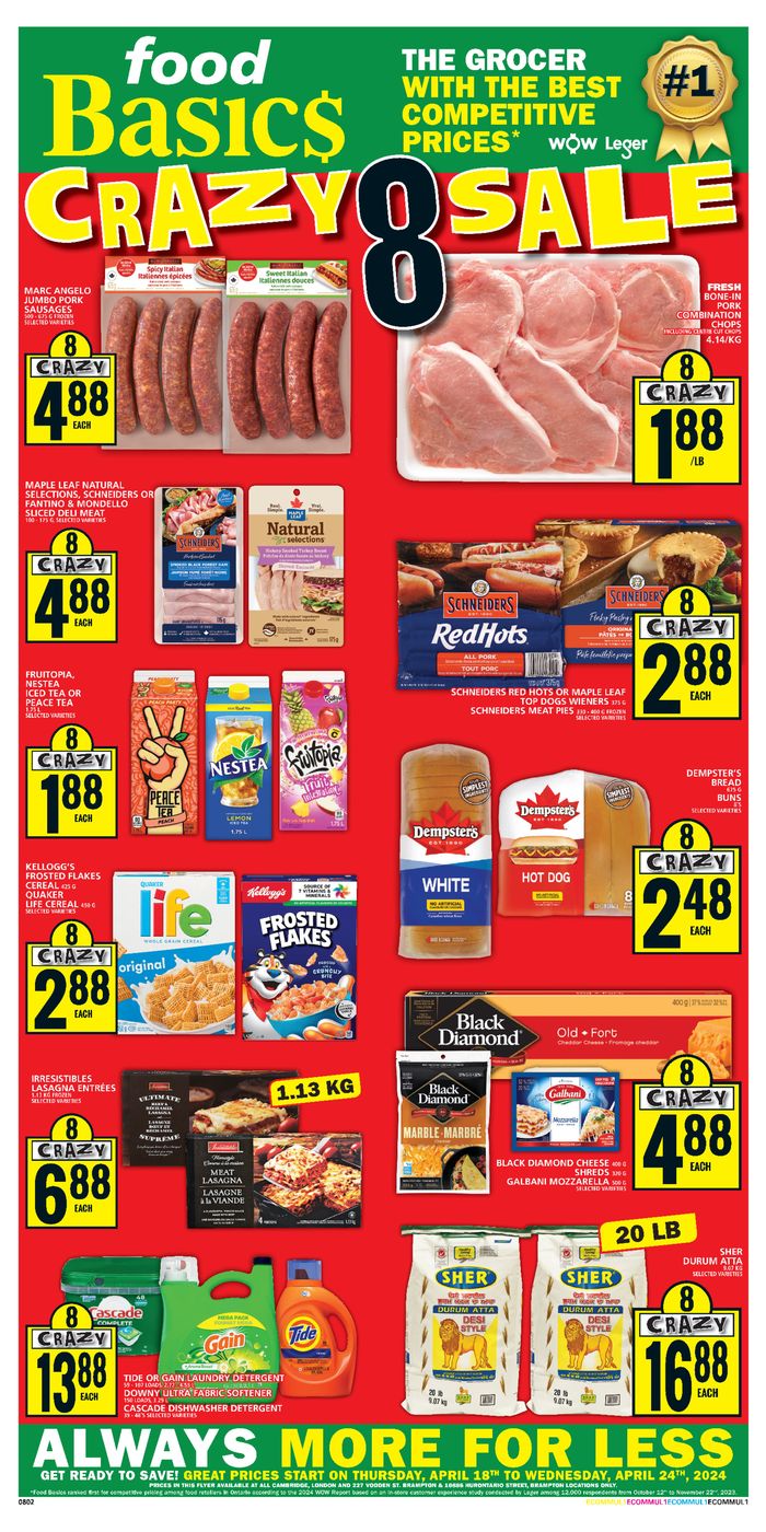 Food Basics catalogue in Guelph | Food Basics weekly flyer | 2024-04-18 - 2024-04-24