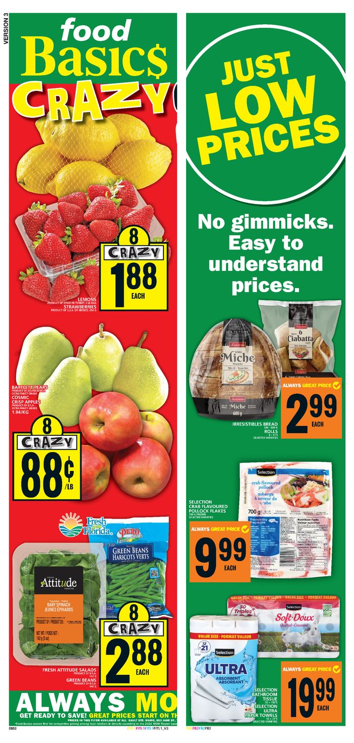 Food Basics catalogue in Sault Ste. Marie | Food Basics weekly flyer | 2024-04-18 - 2024-04-24