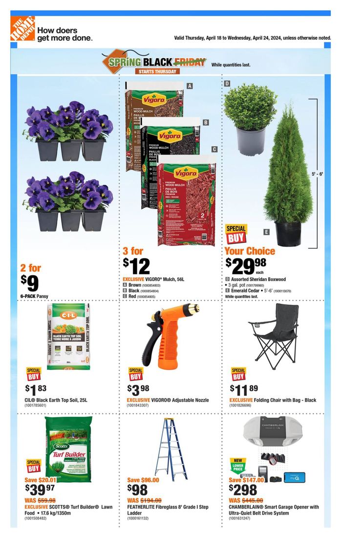 Home Depot catalogue in Oshawa | Weekly Flyer_CP | 2024-04-18 - 2024-04-24