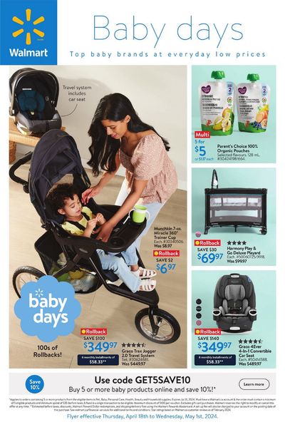Walmart catalogue in Winnipeg | Baby Days | 2024-04-17 - 2024-05-01