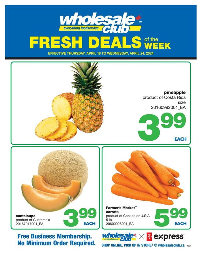 Wholesale Club catalogue in Vancouver | Fresh Deals of the week | 2024-04-18 - 2024-04-24