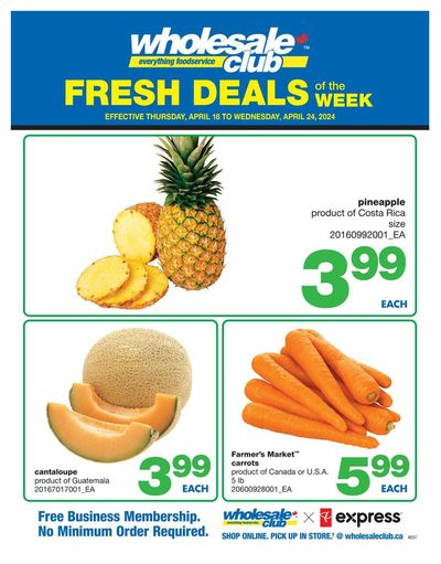 Grocery offers in Brantford | Fresh Deals of the week in Wholesale Club | 2024-04-18 - 2024-04-24
