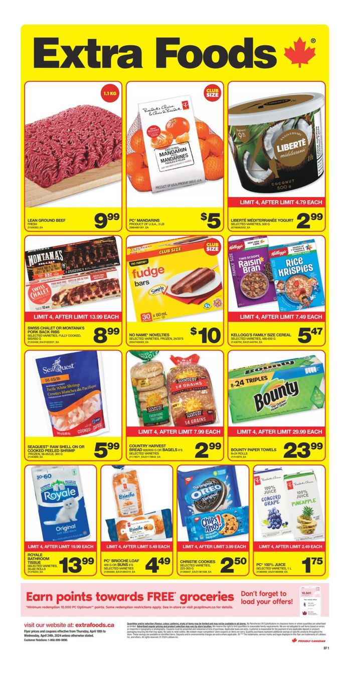Extra Foods catalogue in Quesnel | Weekly Flyer | 2024-04-18 - 2024-04-24