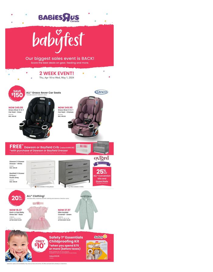 Toys R us catalogue in Quebec | Babies"R"Us Flyer | 2024-04-18 - 2024-05-01