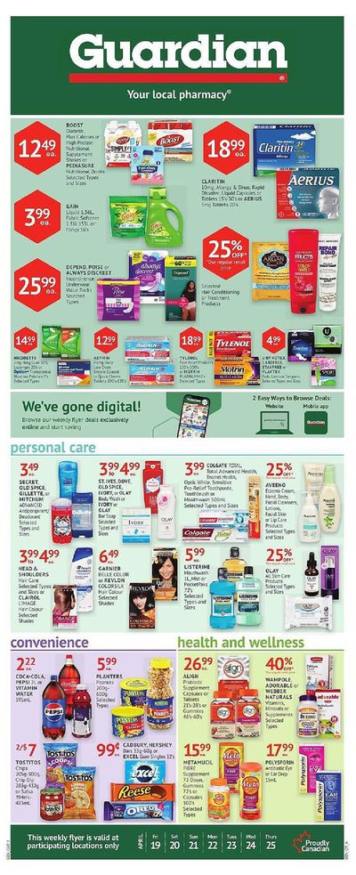 Pharmacy & Beauty offers in Chatham-Kent | Guardian Pharmacy weekly flyer in Guardian Pharmacy | 2024-04-18 - 2024-04-24