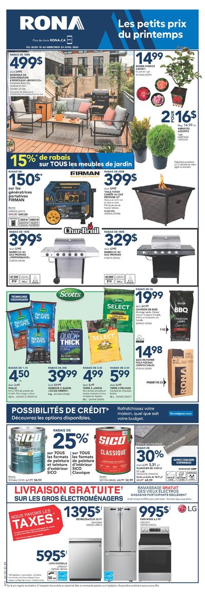 Garden & DIY offers in Saint-Georges | RONA Weekly ad in RONA | 2024-04-18 - 2024-04-24