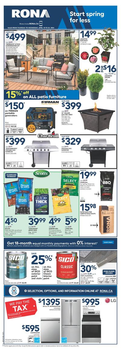 Garden & DIY offers in Cold Lake | Start Spring For Less in RONA | 2024-04-18 - 2024-04-24