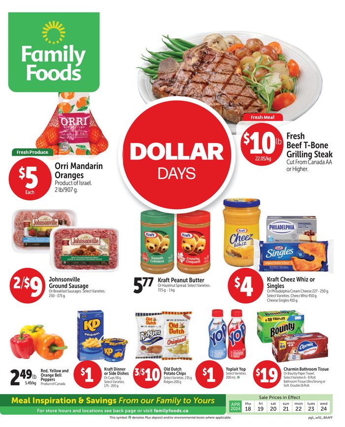 Family Foods catalogue in Surrey | Dollar Days | 2024-04-18 - 2024-05-02