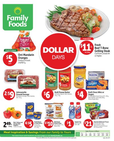 Grocery offers in Winnipeg | Dollar Days in Family Foods | 2024-04-18 - 2024-05-02
