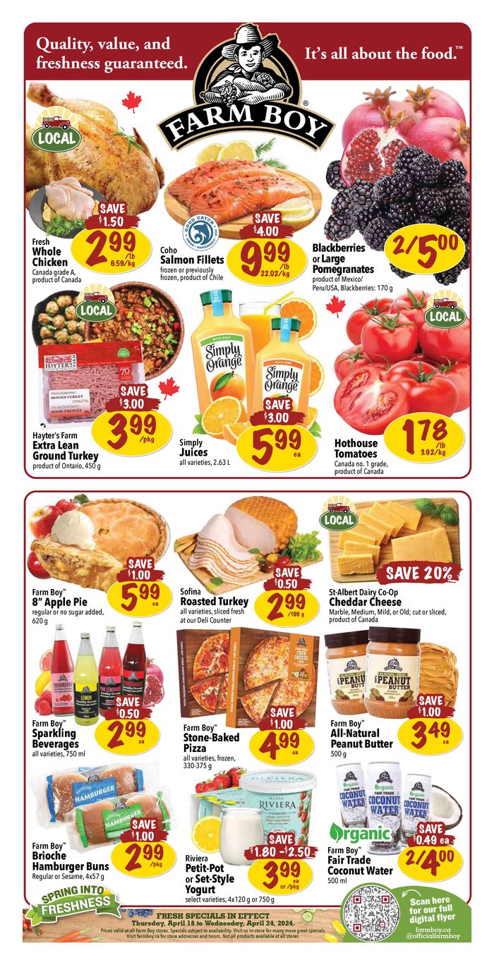 Farm Boy catalogue in Oshawa | It's all about the food. | 2024-04-18 - 2024-04-24