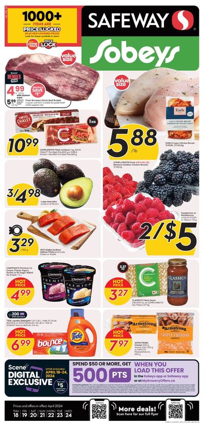 Grocery offers | New Lowered Prices in Sobeys | 2024-04-18 - 2024-04-24