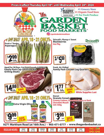 Grocery offers in Markham | Prices in effect! in The Garden Basket | 2024-04-18 - 2024-05-02