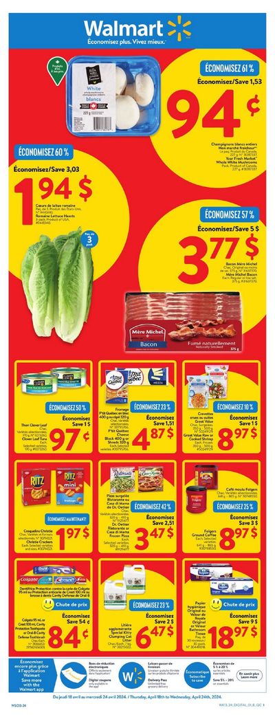 Grocery offers in La Pocatière | Walmart flyer in Walmart | 2024-04-18 - 2024-04-25