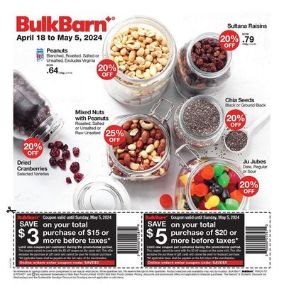 Grocery offers in Mississauga | Bulk Barn Weekly ad in Bulk Barn | 2024-04-18 - 2024-05-05