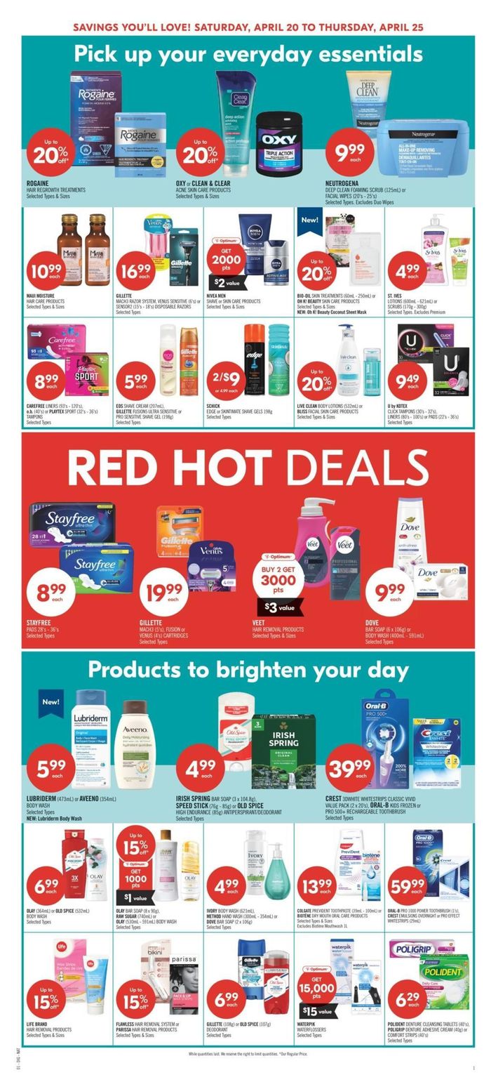 Shoppers Drug Mart catalogue in Saint John | Shoppers Drug Mart Weekly ad | 2024-04-20 - 2024-04-25