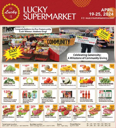 Lucky Supermarket catalogue in Calgary | Lucky Supermarket April Specials | 2024-04-19 - 2024-05-03