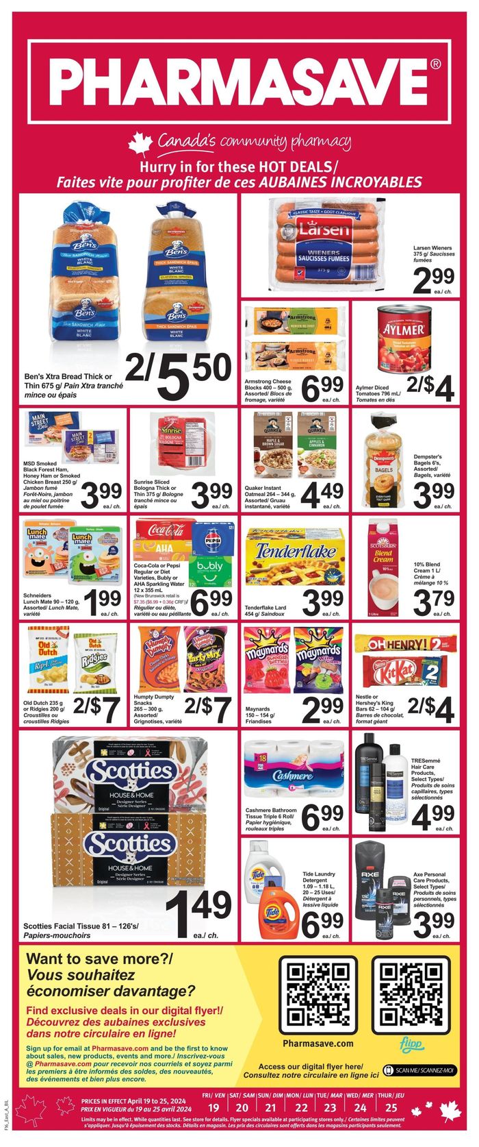 Pharmasave catalogue in Thunder Bay | Valeur incroyable TOUS LES jOURS | 2024-04-19 - 2024-04-25