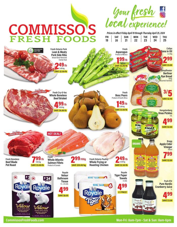 Commisso's Fresh Foods catalogue | Commisso's Fresh Foods Specials | 2024-04-19 - 2024-04-25